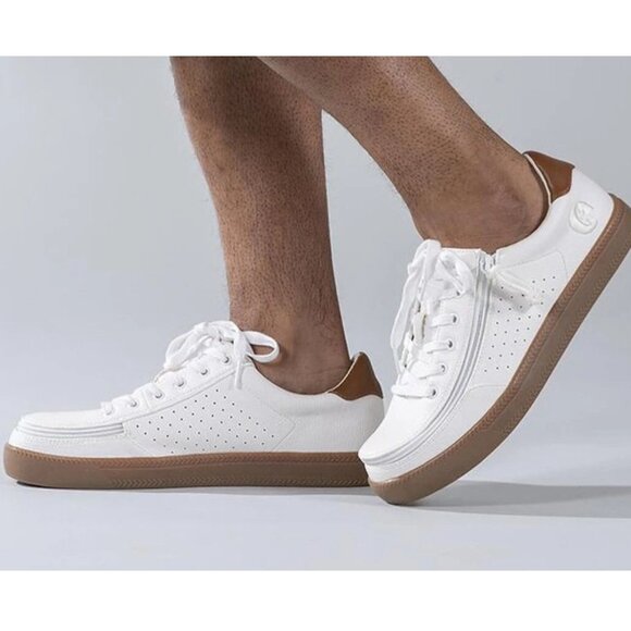 NEW Billy Footwear Men's Adaptive Low Top Zip Top Sneakers White Size 13 M BY591 - Picture 2 of 6
